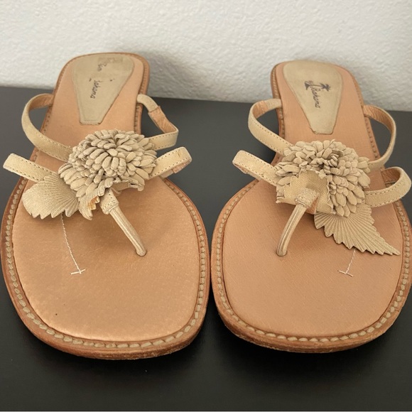 Tommy Bahama Suede Leather Flip Flop Sandals Made in Spain - Picture 2 of 12
